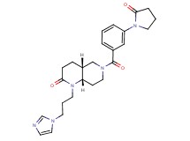 (4aR*,8aS*)-1-[3-(1H-imidazol-1-yl)propyl]-6-[3-(2-oxo-1-pyrrolidinyl)benzoyl]octahydro-1,6-naphthyridin-2(1H)-one