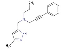 N-[(3-methyl-1H-pyrazol-5-yl)methyl]-3-phenyl-N-propylprop-2-yn-1-amine