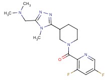 1-(5-{1-[(3,5-difluoropyridin-2-yl)carbonyl]piperidin-3-yl}-4-methyl-4H-1,2,4-triazol-3-yl)-N,N-dimethylmethanamine