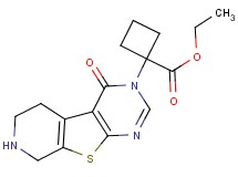 ethyl 1-(4-oxo-5,6,7,8-tetrahydropyrido[4',3':4,5]thieno[2,3-d]pyrimidin-3(4H)-yl)cyclobutanecarboxylate hydrochloride