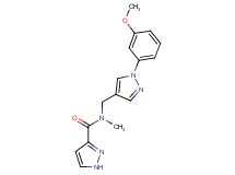 N-{[1-(3-methoxyphenyl)-1H-pyrazol-4-yl]methyl}-N-methyl-1H-pyrazole-3-carboxamide