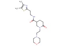 N-[2-(4,5-dimethyl-1,3-thiazol-2-yl)ethyl]-1-[2-(4-morpholinyl)ethyl]-6-oxo-3-piperidinecarboxamide