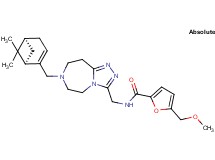 N-[(7-{[(1R,5S)-6,6-dimethylbicyclo[3.1.1]hept-2-en-2-yl]methyl}-6,7,8,9-tetrahydro-5H-[1,2,4]triazolo[4,3-d][1,4]diazepin-3-yl)methyl]-5-(methoxymethyl)-2-furamide