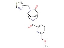 (1S*,5R*)-3-{[6-(methoxymethyl)pyridin-2-yl]carbonyl}-6-(1,3-thiazol-4-ylmethyl)-3,6-diazabicyclo[3.2.2]nonan-7-one