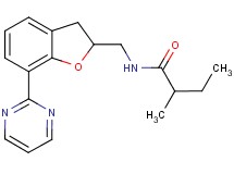 2-methyl-N-{[7-(2-pyrimidinyl)-2,3-dihydro-1-benzofuran-2-yl]methyl}butanamide