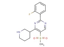 2-(2-fluorophenyl)-5-(methylsulfonyl)-4-piperidin-3-ylpyrimidine