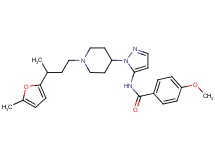 4-methoxy-N-(1-{1-[3-(5-methyl-2-furyl)butyl]-4-piperidinyl}-1H-pyrazol-5-yl)benzamide