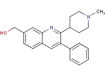 [2-(1-methyl-4-piperidinyl)-3-phenyl-7-quinolinyl]methanol bis(trifluoroacetate) (salt)