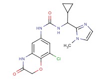 N-(8-chloro-3-oxo-3,4-dihydro-2H-1,4-benzoxazin-6-yl)-N'-[cyclopropyl(1-methyl-1H-imidazol-2-yl)methyl]urea