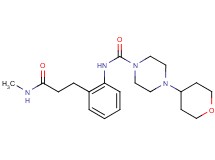 N-{2-[3-(methylamino)-3-oxopropyl]phenyl}-4-(tetrahydro-2H-pyran-4-yl)piperazine-1-carboxamide