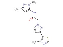 N-(1,3-dimethyl-1H-pyrazol-5-yl)-2-[3-(4-methyl-1,3-thiazol-5-yl)-1H-pyrazol-1-yl]acetamide