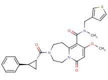 9-methoxy-N-methyl-7-oxo-3-{[(1R*,2R*)-2-phenylcyclopropyl]carbonyl}-N-(3-thienylmethyl)-1,2,3,4,5,7-hexahydropyrido[1,2-d][1,4]diazepine-10-carboxamide