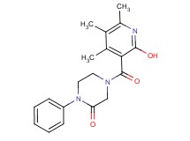 4-[(2-hydroxy-4,5,6-trimethyl-3-pyridinyl)carbonyl]-1-phenyl-2-piperazinone