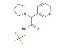 2-(3-pyridinyl)-2-(1-pyrrolidinyl)-N-(2,2,2-trifluoroethyl)acetamide