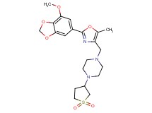 1-(1,1-dioxidotetrahydro-3-thienyl)-4-{[2-(7-methoxy-1,3-benzodioxol-5-yl)-5-methyl-1,3-oxazol-4-yl]methyl}piperazine