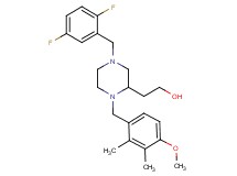2-[4-(2,5-difluorobenzyl)-1-(4-methoxy-2,3-dimethylbenzyl)-2-piperazinyl]ethanol