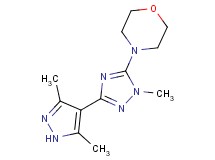 4-[3-(3,5-dimethyl-1H-pyrazol-4-yl)-1-methyl-1H-1,2,4-triazol-5-yl]morpholine
