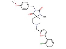 8-{[5-(2-chlorophenyl)-2-furyl]methyl}-3-(4-methoxybenzyl)-1-methyl-1,3,8-triazaspiro[4.5]decane-2,4-dione