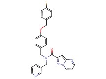 N-{4-[(4-fluorobenzyl)oxy]benzyl}-N-(3-pyridinylmethyl)pyrazolo[1,5-a]pyrimidine-2-carboxamide