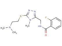 N-[(5-{[2-(dimethylamino)ethyl]thio}-4-methyl-4H-1,2,4-triazol-3-yl)methyl]-2-fluorobenzamide
