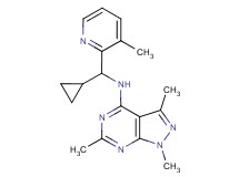 N-[cyclopropyl(3-methyl-2-pyridinyl)methyl]-1,3,6-trimethyl-1H-pyrazolo[3,4-d]pyrimidin-4-amine