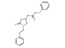 N-[5-oxo-1-(2-phenylethyl)-3-pyrrolidinyl]-2-(phenylthio)acetamide