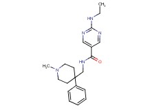 2-(ethylamino)-N-[(1-methyl-4-phenyl-4-piperidinyl)methyl]-5-pyrimidinecarboxamide