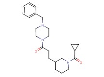 1-benzyl-4-{3-[1-(cyclopropylcarbonyl)piperidin-3-yl]propanoyl}piperazine