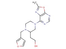2-[1-(3-furylmethyl)-4-(2-methyl[1,3]oxazolo[5,4-d]pyrimidin-7-yl)piperazin-2-yl]ethanol