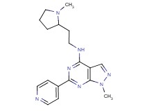 1-methyl-N-[2-(1-methyl-2-pyrrolidinyl)ethyl]-6-(4-pyridinyl)-1H-pyrazolo[3,4-d]pyrimidin-4-amine