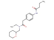 N-(4-{2-[ethyl(tetrahydro-2H-pyran-2-ylmethyl)amino]-2-oxoethyl}phenyl)butanamide