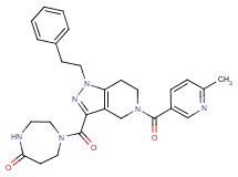 1-{[5-[(6-methyl-3-pyridinyl)carbonyl]-1-(2-phenylethyl)-4,5,6,7-tetrahydro-1H-pyrazolo[4,3-c]pyridin-3-yl]carbonyl}-1,4-diazepan-5-one