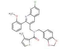 N-(1,3-benzodioxol-5-ylmethyl)-N-{[7-chloro-2-(2-methoxyphenyl)-3-quinolinyl]methyl}-3-methyl-2-thiophenecarboxamide