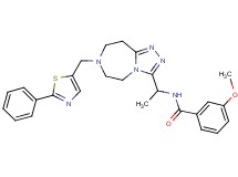 3-methoxy-N-(1-{7-[(2-phenyl-1,3-thiazol-5-yl)methyl]-6,7,8,9-tetrahydro-5H-[1,2,4]triazolo[4,3-d][1,4]diazepin-3-yl}ethyl)benzamide