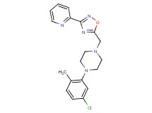 1-(5-chloro-2-methylphenyl)-4-{[3-(2-pyridinyl)-1,2,4-oxadiazol-5-yl]methyl}piperazine
