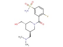 3-{[(3R*,5S*)-3-[(dimethylamino)methyl]-5-(hydroxymethyl)piperidin-1-yl]carbonyl}-4-fluorobenzenesulfonamide