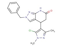 2-benzyl-4-(5-chloro-1,3-dimethyl-1H-pyrazol-4-yl)-2,4,5,7-tetrahydro-6H-pyrazolo[3,4-b]pyridin-6-one