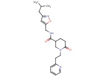 N-[(3-isobutyl-5-isoxazolyl)methyl]-6-oxo-1-[2-(2-pyridinyl)ethyl]-3-piperidinecarboxamide
