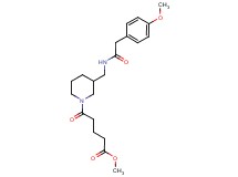 methyl 5-[3-({[(4-methoxyphenyl)acetyl]amino}methyl)-1-piperidinyl]-5-oxopentanoate