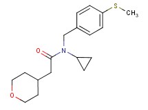 N-cyclopropyl-N-[4-(methylthio)benzyl]-2-(tetrahydro-2H-pyran-4-yl)acetamide