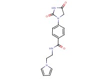 4-(2,4-dioxo-1-imidazolidinyl)-N-[2-(1H-pyrrol-1-yl)ethyl]benzamide