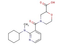 4-({2-[cyclohexyl(methyl)amino]-3-pyridinyl}carbonyl)-2-morpholinecarboxylic acid