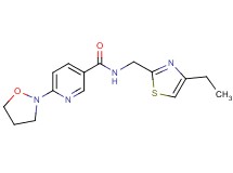 N-[(4-ethyl-1,3-thiazol-2-yl)methyl]-6-(2-isoxazolidinyl)nicotinamide