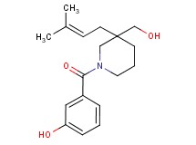 3-{[3-(hydroxymethyl)-3-(3-methylbut-2-en-1-yl)piperidin-1-yl]carbonyl}phenol