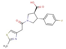 (3S*,4R*)-4-(4-fluorophenyl)-1-[(2-methyl-1,3-thiazol-4-yl)acetyl]pyrrolidine-3-carboxylic acid