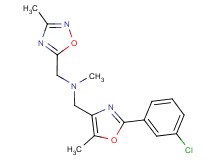 1-[2-(3-chlorophenyl)-5-methyl-1,3-oxazol-4-yl]-N-methyl-N-[(3-methyl-1,2,4-oxadiazol-5-yl)methyl]methanamine