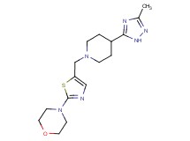 4-(5-{[4-(3-methyl-1H-1,2,4-triazol-5-yl)piperidin-1-yl]methyl}-1,3-thiazol-2-yl)morpholine