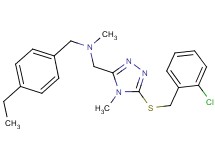 ({5-[(2-chlorobenzyl)thio]-4-methyl-4H-1,2,4-triazol-3-yl}methyl)(4-ethylbenzyl)methylamine