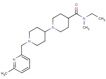 N-ethyl-N-methyl-1'-[(6-methyl-2-pyridinyl)methyl]-1,4'-bipiperidine-4-carboxamide