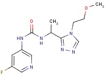 N-(5-fluoropyridin-3-yl)-N'-{1-[4-(2-methoxyethyl)-4H-1,2,4-triazol-3-yl]ethyl}urea